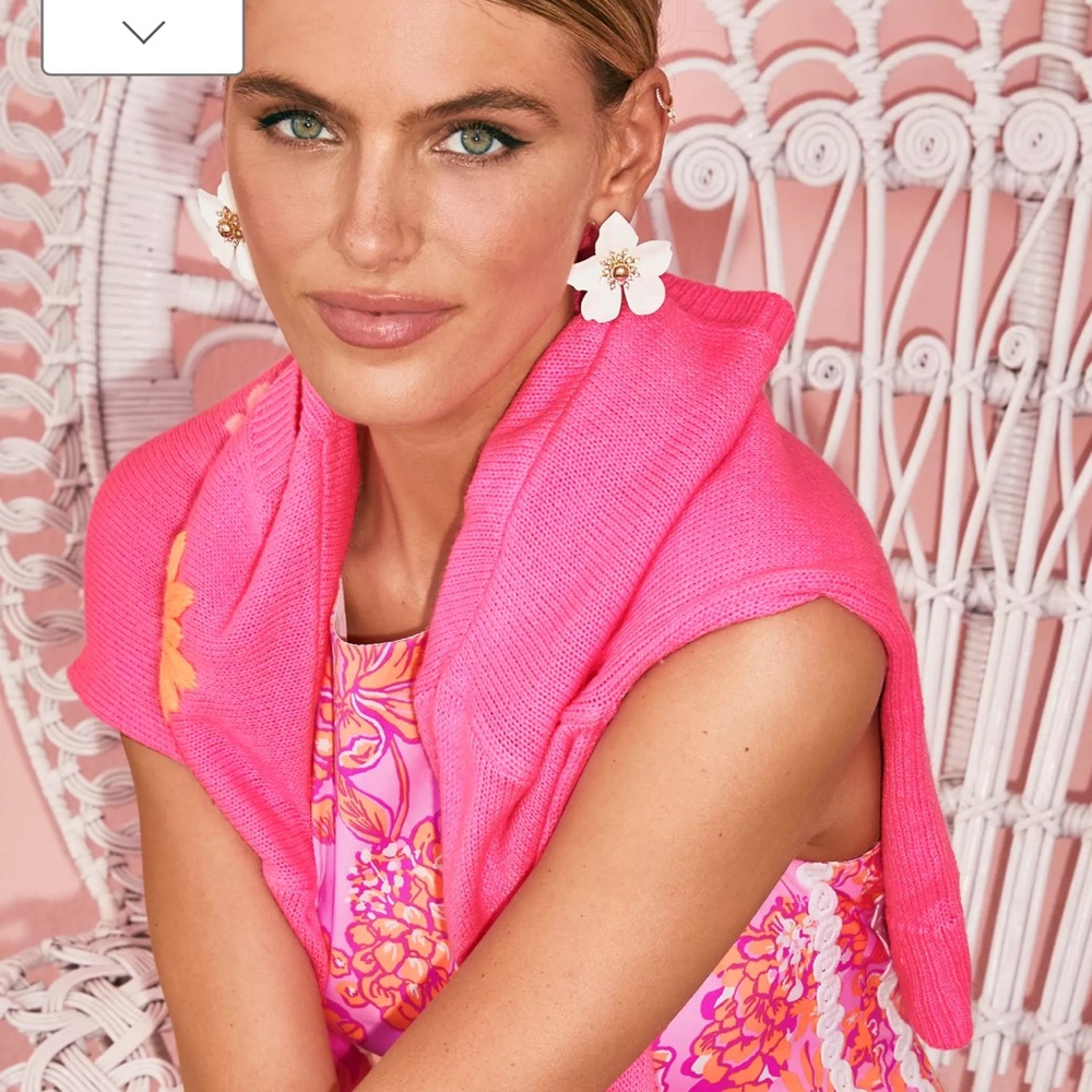 Lilly Pulitzer Orchid Earrings - Picture 3 of 6